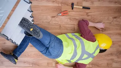 Worker injured after falling from ladder